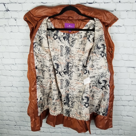 SNOW BEAUTY | zip ruffle ruched spring/fall jacket - Picture 3 of 12